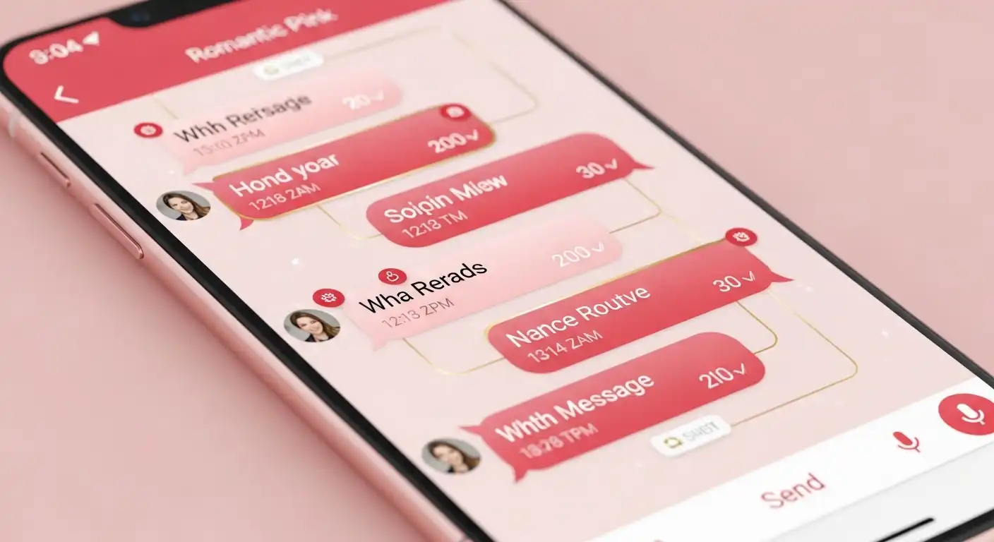 Tema rosa romántico de Temas para WhatsApp Plus con tonos cálidos.